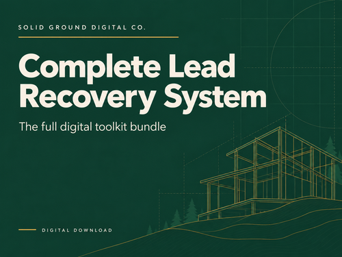 Solid Ground Complete Lead Recovery System digital product cover — Solid Ground Digital Co.