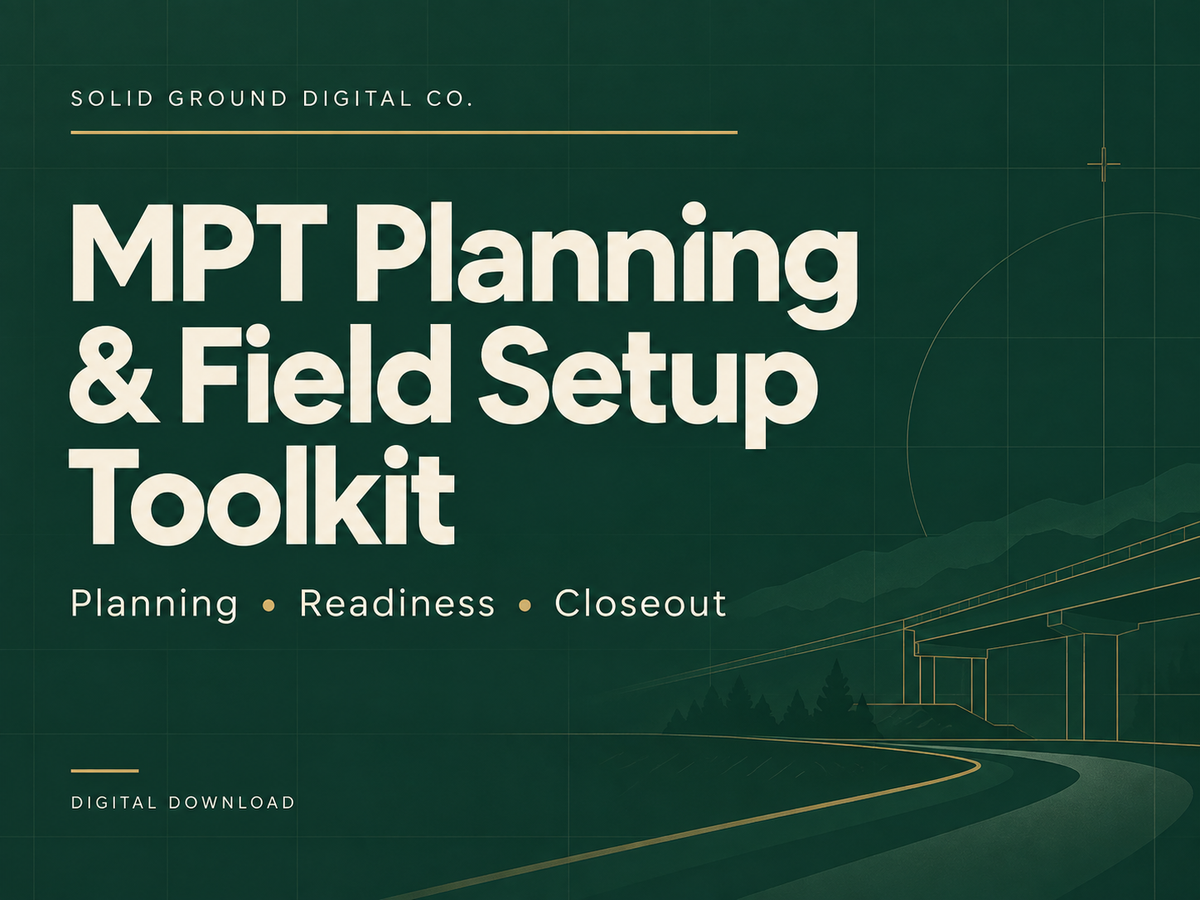 MPT Planning and Field Setup Toolkit digital product cover — Solid Ground Digital Co.